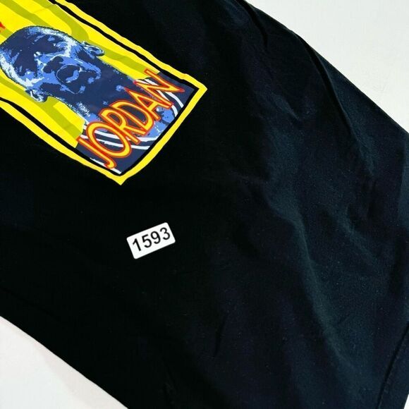 Jordan Nike Shirt Mens Medium Black Air Jordan Short-Sleeve Pullover Top Sporty - Picture 6 of 8